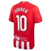 Camiseta de fútbol Atlético Madrid Correa 10 Primera Equipación 23-24 - Hombre